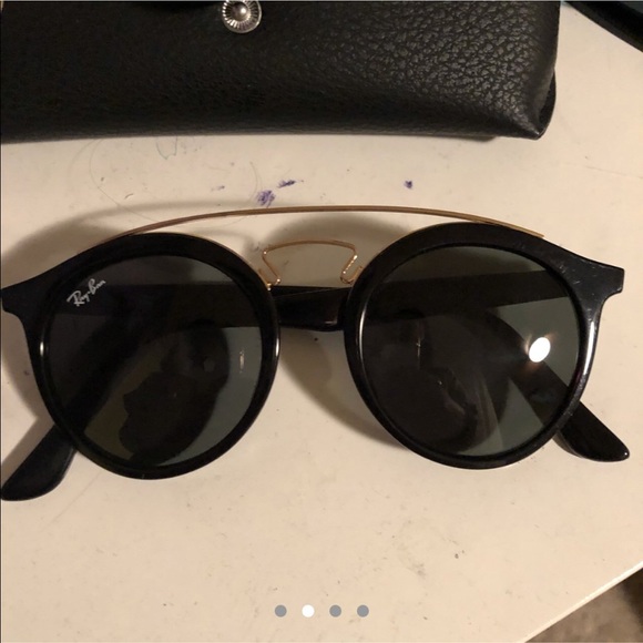 ray bans black gold glasses